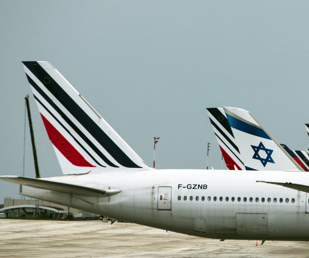 Aviones de pasajeros operados por Air France-KLM y El Al Israel Airlines