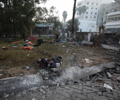 Explosión en hospital de Gaza