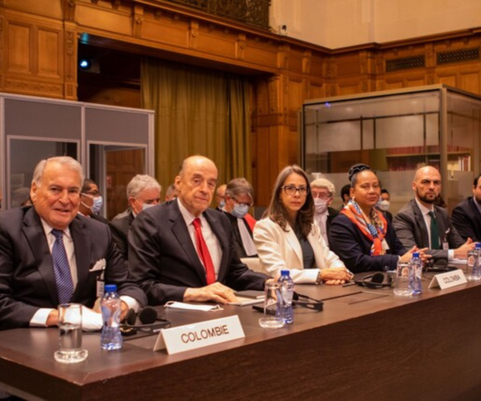 Equipo jurídico de Colombia ante el litigio con Nicaragua en la Corte Internacional de Justicia de La Haya.