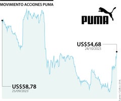 Movimiento de las acciones de Puma