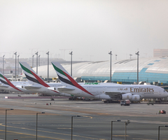 Aviones de Emirates en Dubái