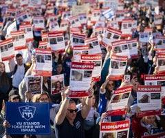 "Marcha por Israel" manifestación en el National Mall en Washington el 14 de noviembre. .