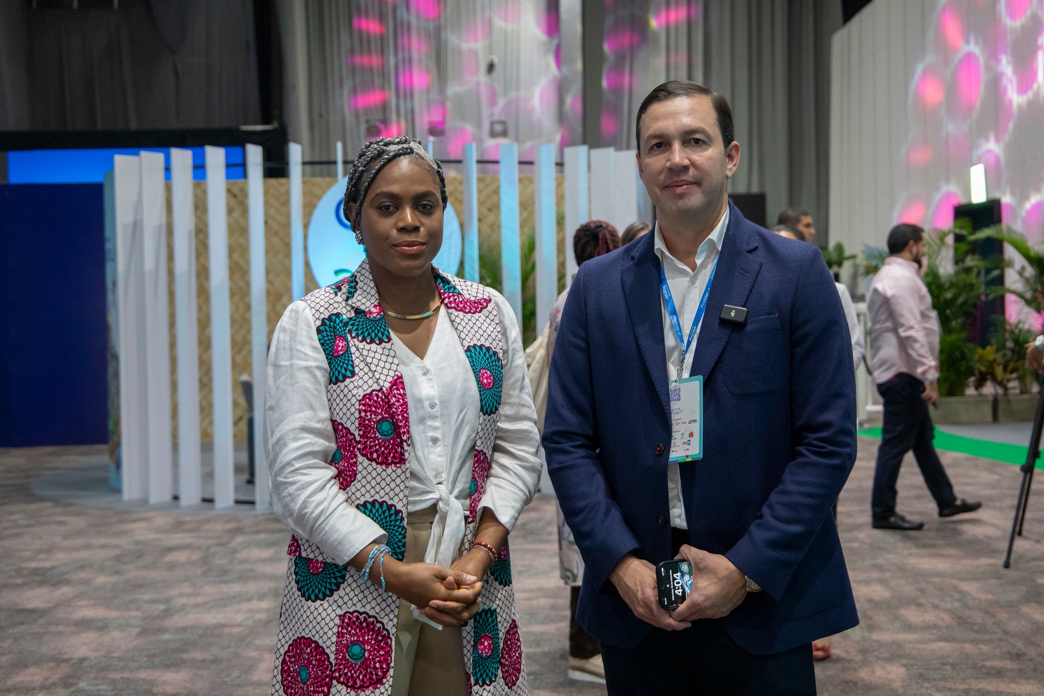 Aurora Vergara, Ministra de Educación, y Juan Carlos Muñiz, presidente de Findeter