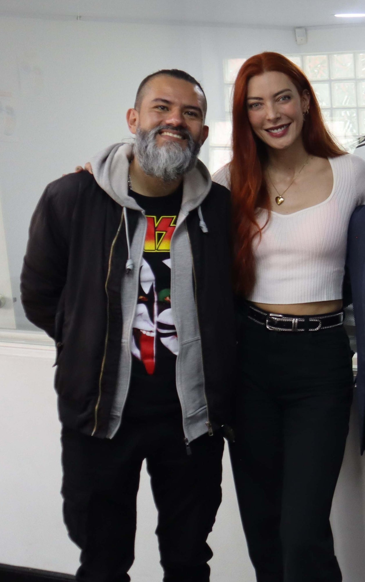 Iván Salas, líder del programa profesionalen narrativas digitales de Uninpahu,y Norma Nivia, egresada del taller