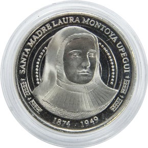 Moneda Santa madre Laura Montoya Upegui