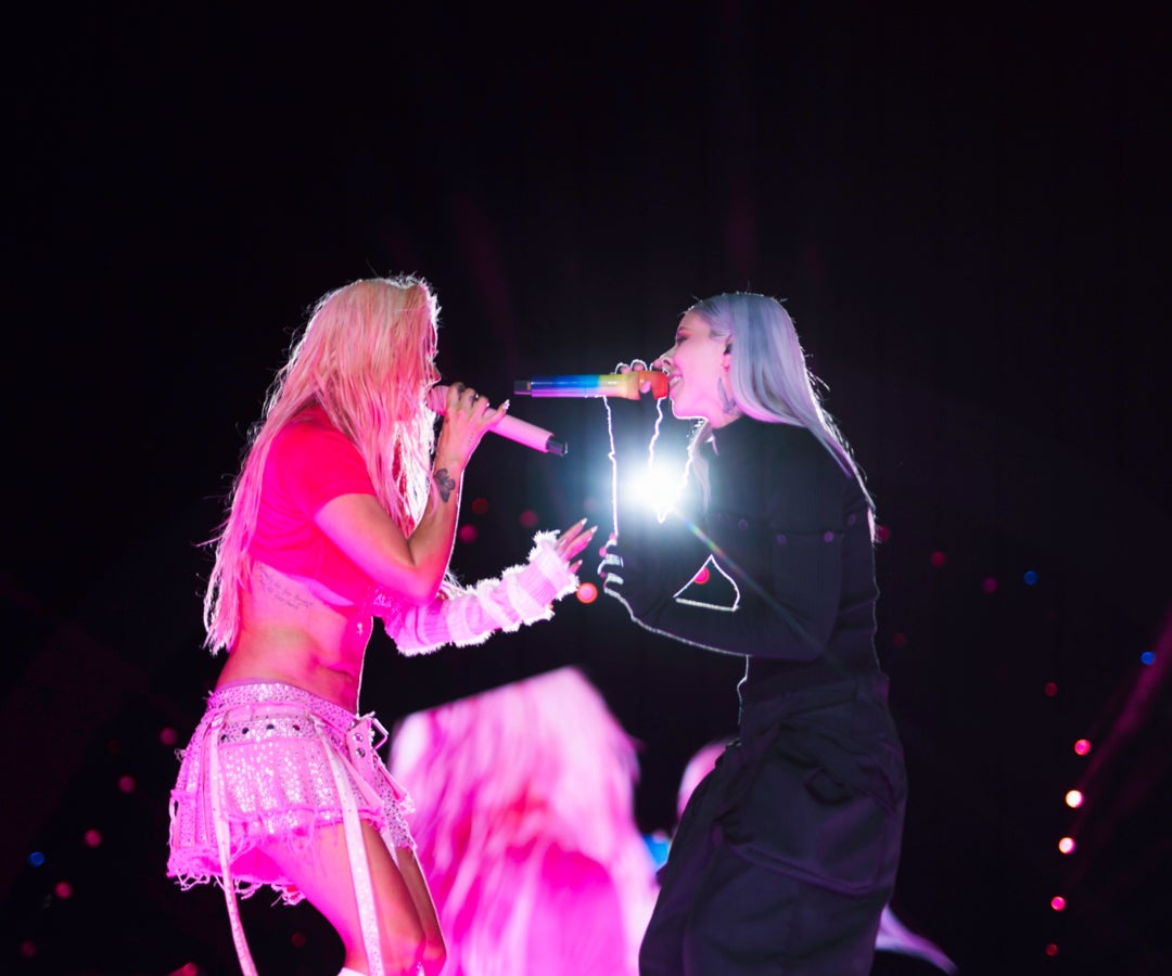 La artista colombiana Karol G en uno de los conciertos