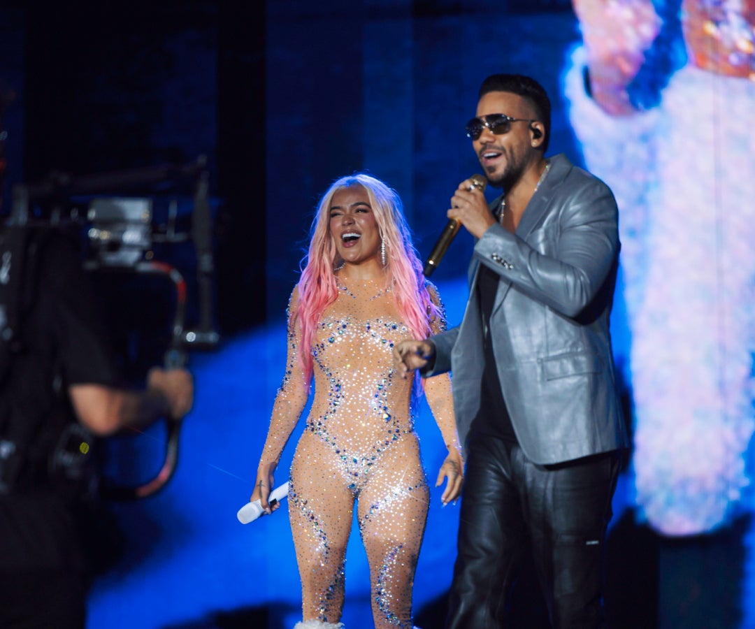 La artista colombiana Karol G en uno de los conciertos
