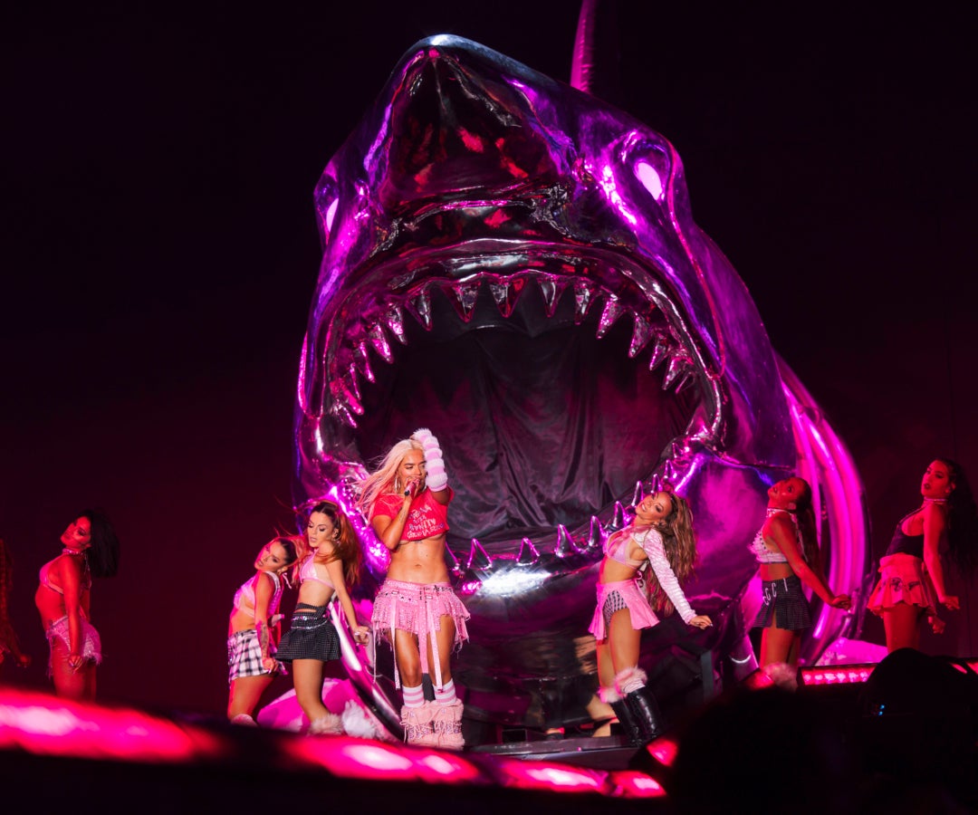 La artista colombiana Karol G en uno de los conciertos