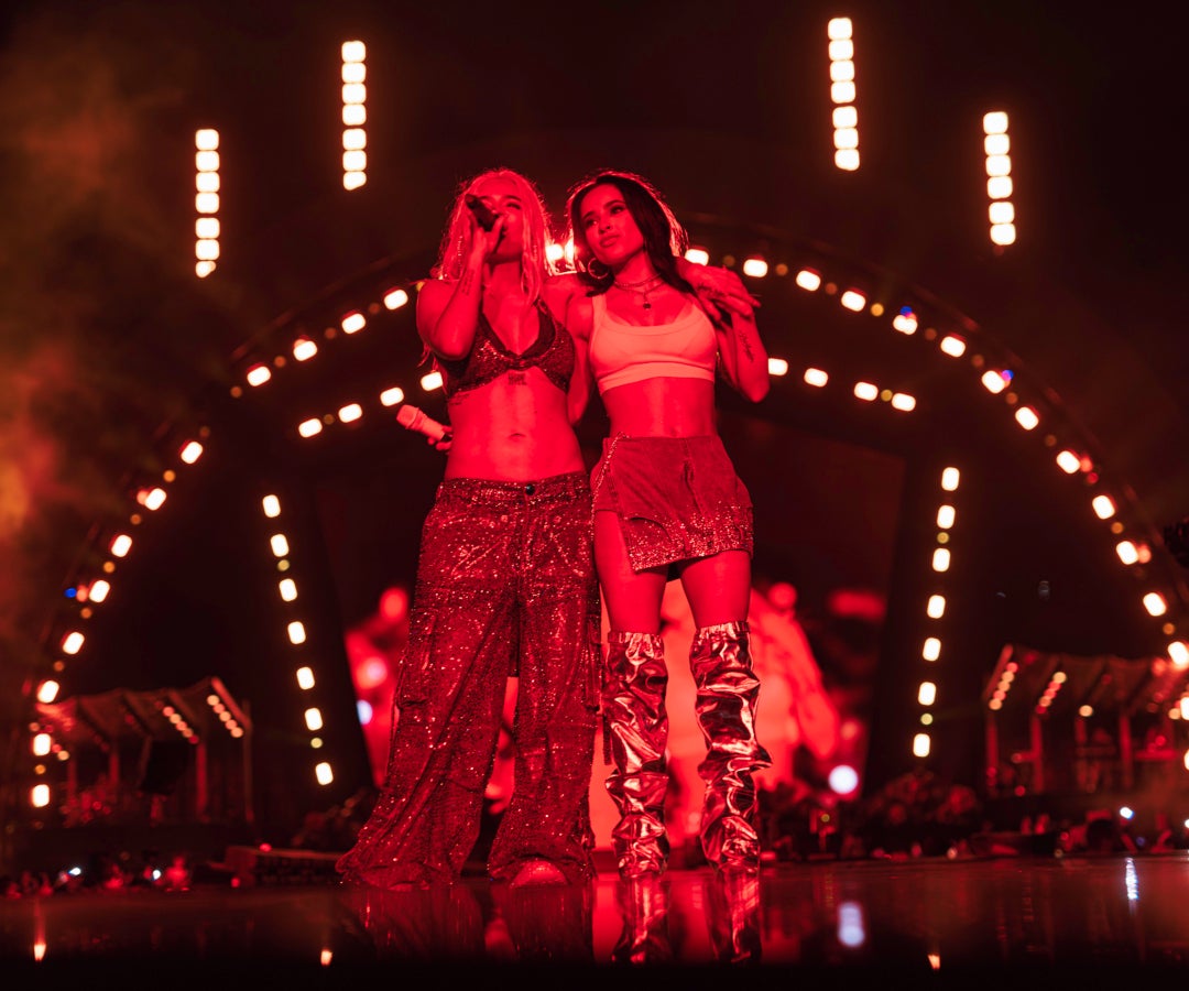 La artista colombiana Karol G en uno de los conciertos