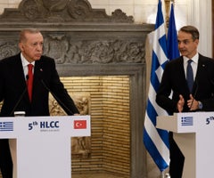Mandatarios de Turquía y Grecia