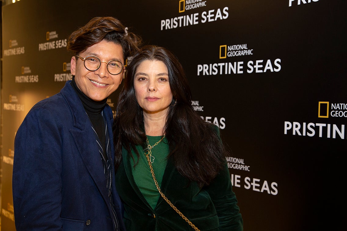 Franklin Ramos, asesor de imagen, y Paula Jaramillo, periodista.