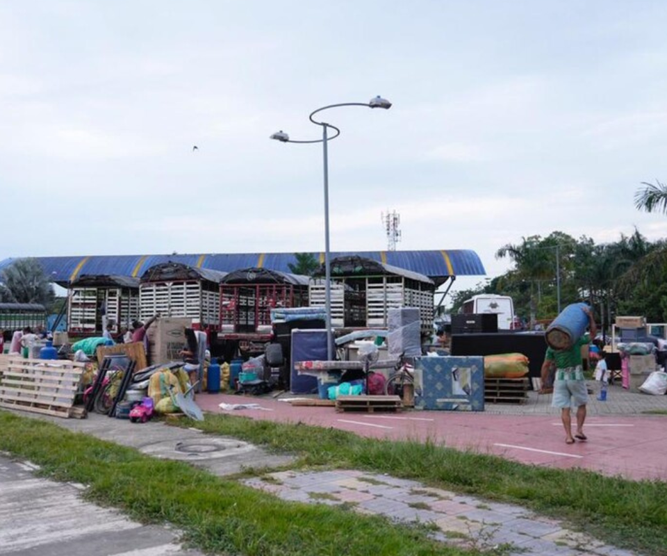 Llegada de firmantes de paz a Hato Rondón.