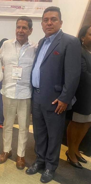 Rudesindo Moreno, presidente nacional Confetur, y Alexander Alvarado, presidente Inhotelcol