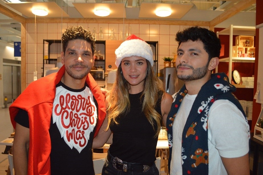 Erwin García, Losdenam, Daniela Tapia, influenciadora, y Cristhian Caína, Losdenam