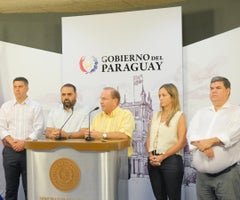 Autoridades deportivas de Paraguay en el anuncio sobre sede de los Juegos Panamericanos 2027