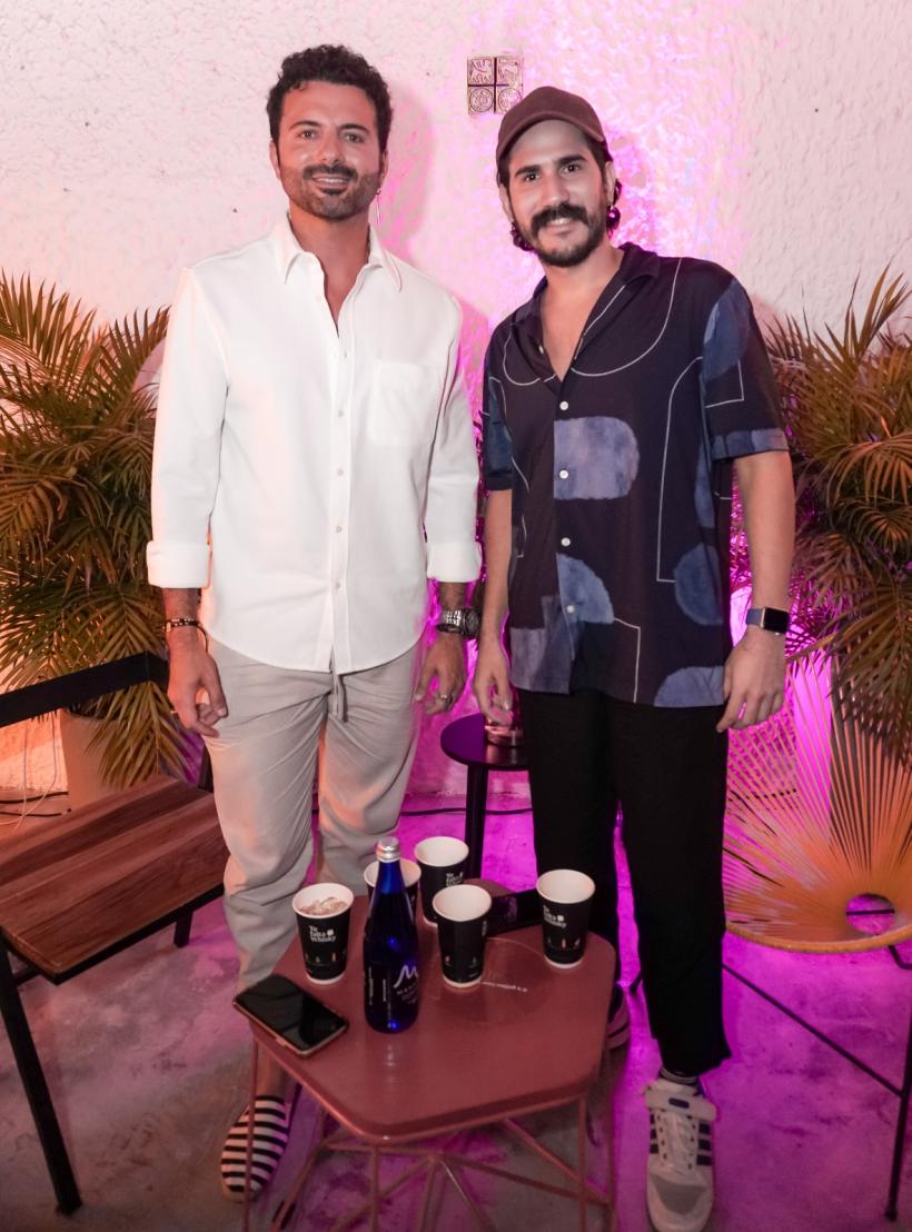 El actor Mario Espitia y el conferencista Andrés Consuegra.