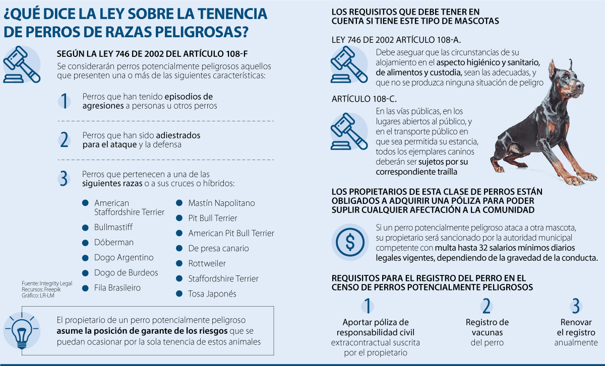 Lo que dice la legislación en relación con la tenencia de perros de razas peligrosas