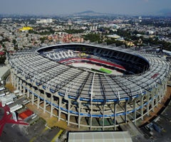 Vista aérea del Estadio Azteca en Ciudad de México, México