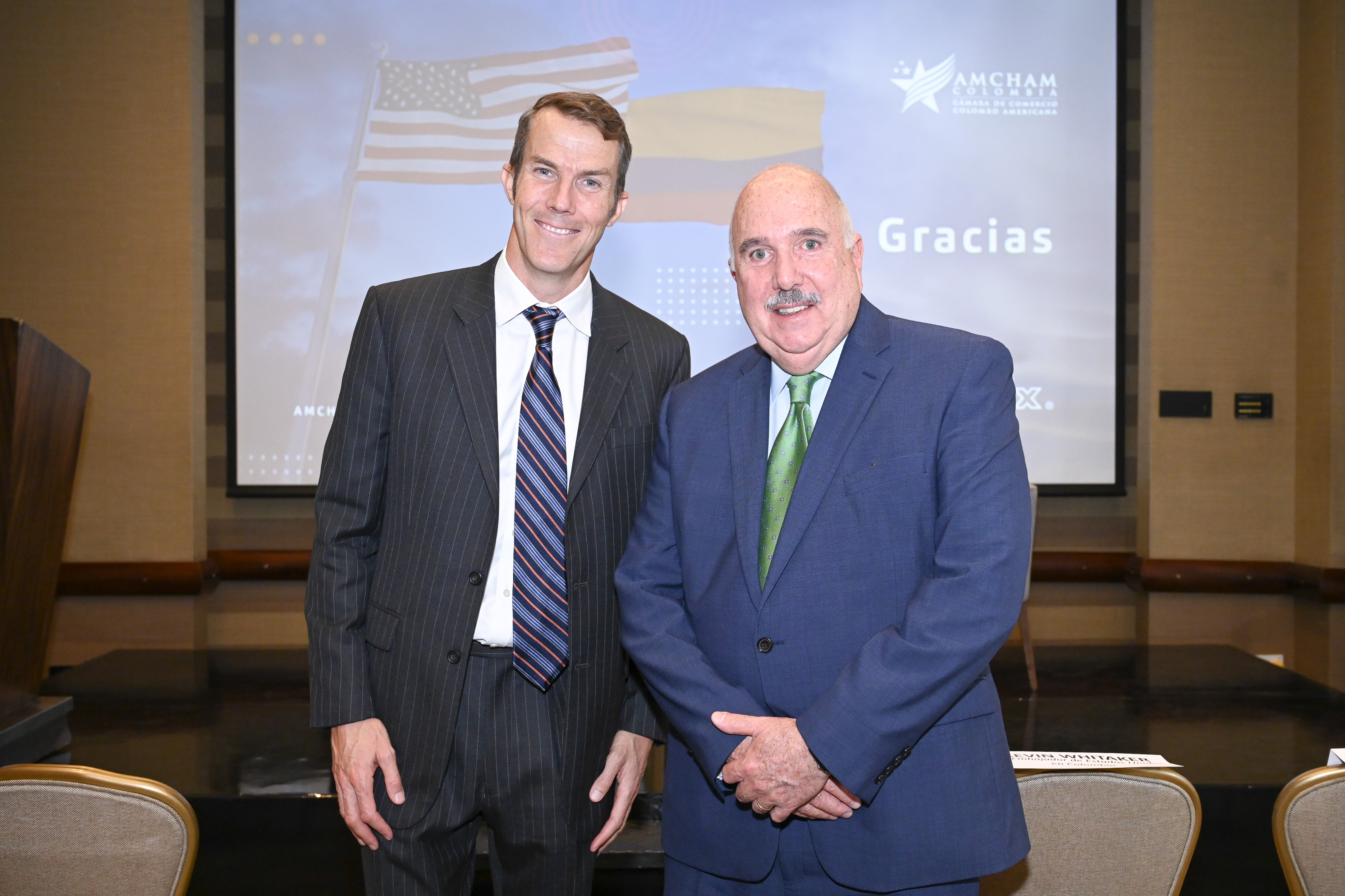 Bill Udell, CEO para las Américas de Control Risks, y Ramón Sosa, director de Asuntos Corporativos región Andina de Cargill.