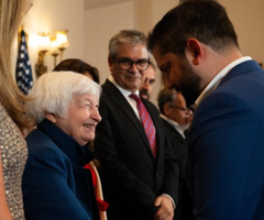 La secretaria del Tesoro, Janet Yellen, visita a Chile y se reúne con el presidente Gabriel Boric