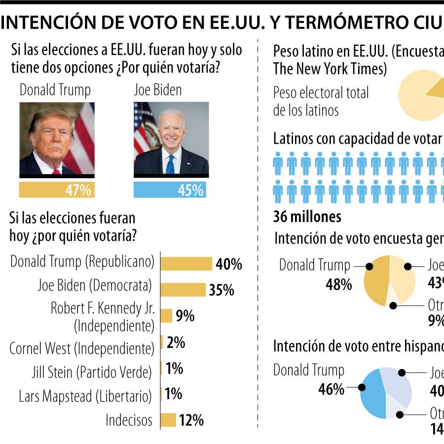 Las primeras encuestas en EE.UU. favorecen a Trump en las elecciones ...