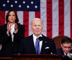 El presidente de Estados Unidos, Joe Biden, durante el discurso del Estado de la Unión