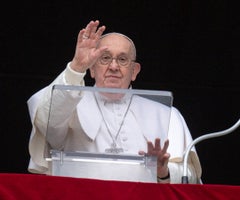 El papa Francisco durante el Angelus