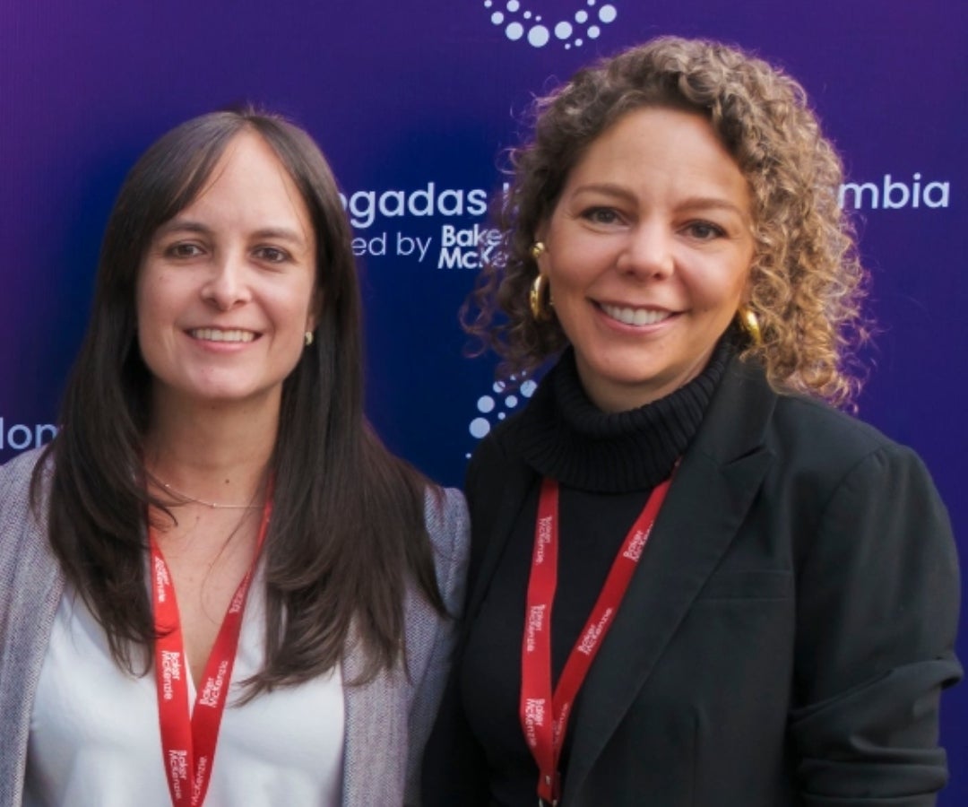 Natalia Alarcón, jefe de CIB Legal Colombia de Grupo BNP Paribas; y Ana María Arbeláez, directora sénior Jurídico y Cumplimiento América, Países Andinos, Chile y Venezuela de Mondelēz.
