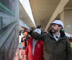 Alcalde de Bogotá, Carlos Fernando Galán, inspecciona los avances de la primera línea del metro
