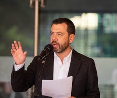 El alcalde de Bogotá, Carlos Fernando Galán El alcalde de Bogotá, Carlos Fernando Galán