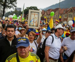 Fotos de la marcha contra el gobierno de Gustavo Petro en las principales ciudades