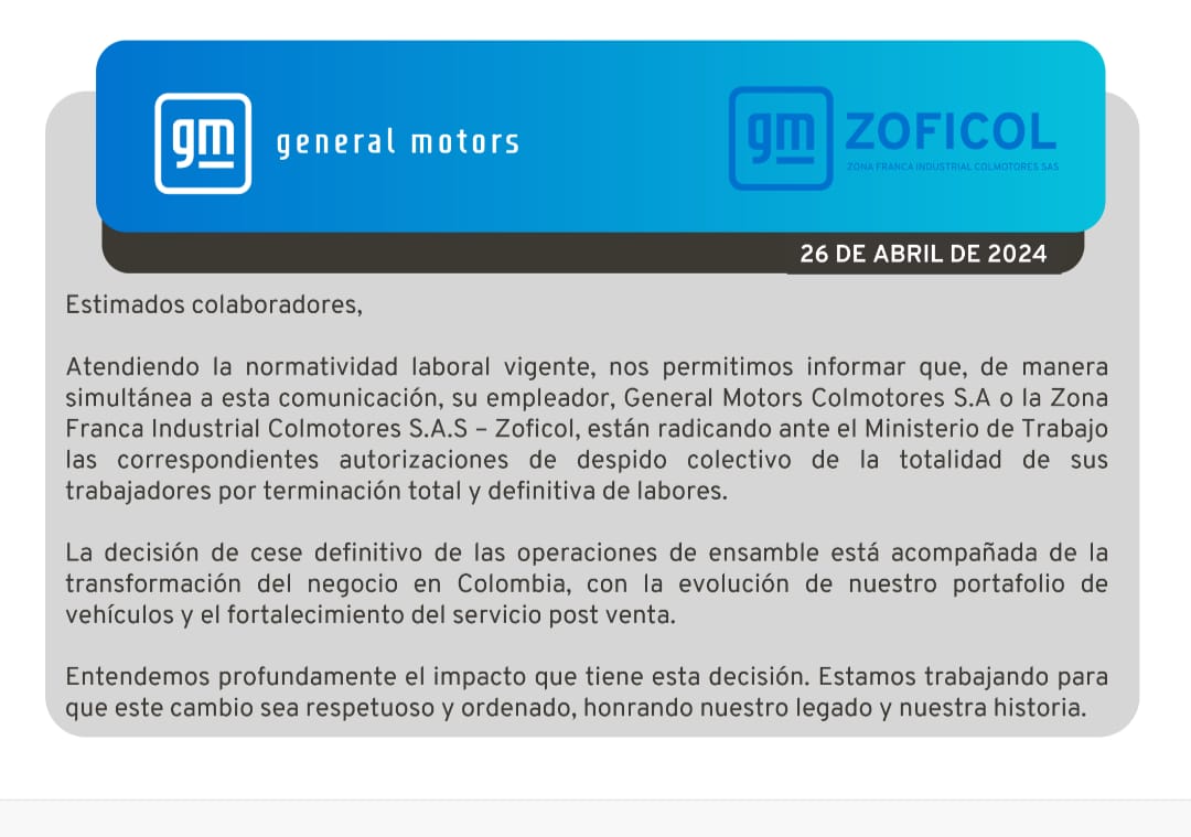Comunicado Zoficol