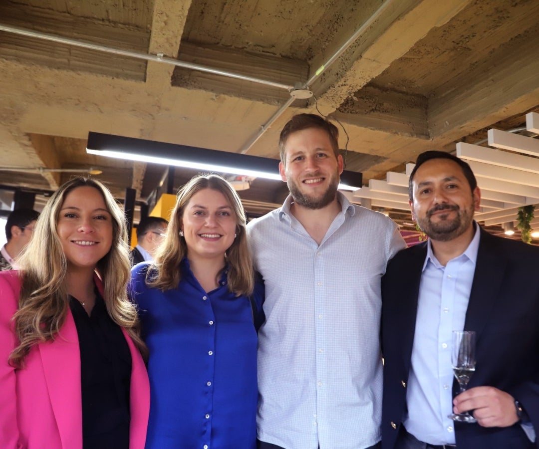 Karina Zapatta, gerente de MGC Colombia; Macarena Martínez, brand Manager de BCI; Gonzalo Tessa, Field Support Manager de Latam Airlines, y Gustavo Vera, socio y cofundador de Ventus.