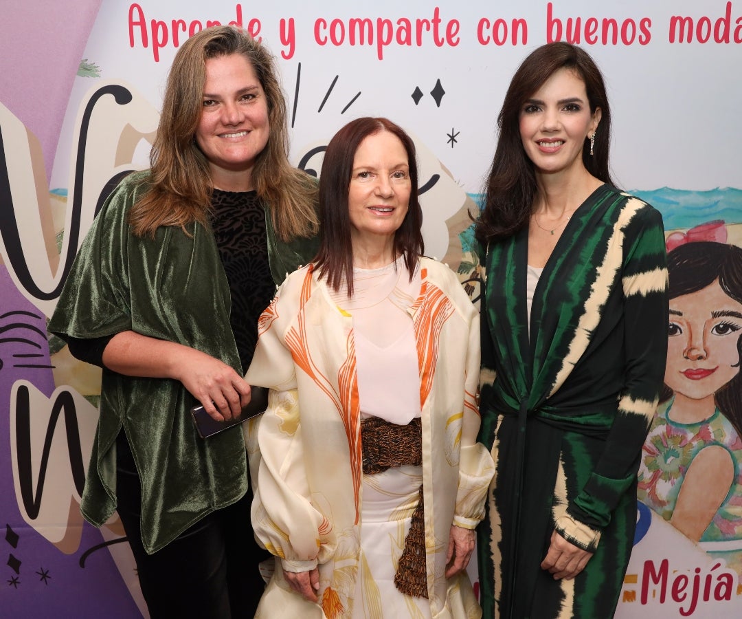 Alejandra Méndez, broker de AM inversiones; Patricia Battle, diseñadora de modas, y Juana Martínez, artista Plástica.