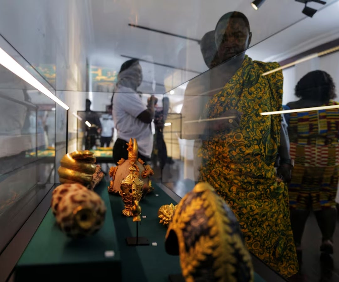 Los objetos de oro fueron saqueados durante la colonización británica de lo que hoy es Ghana.