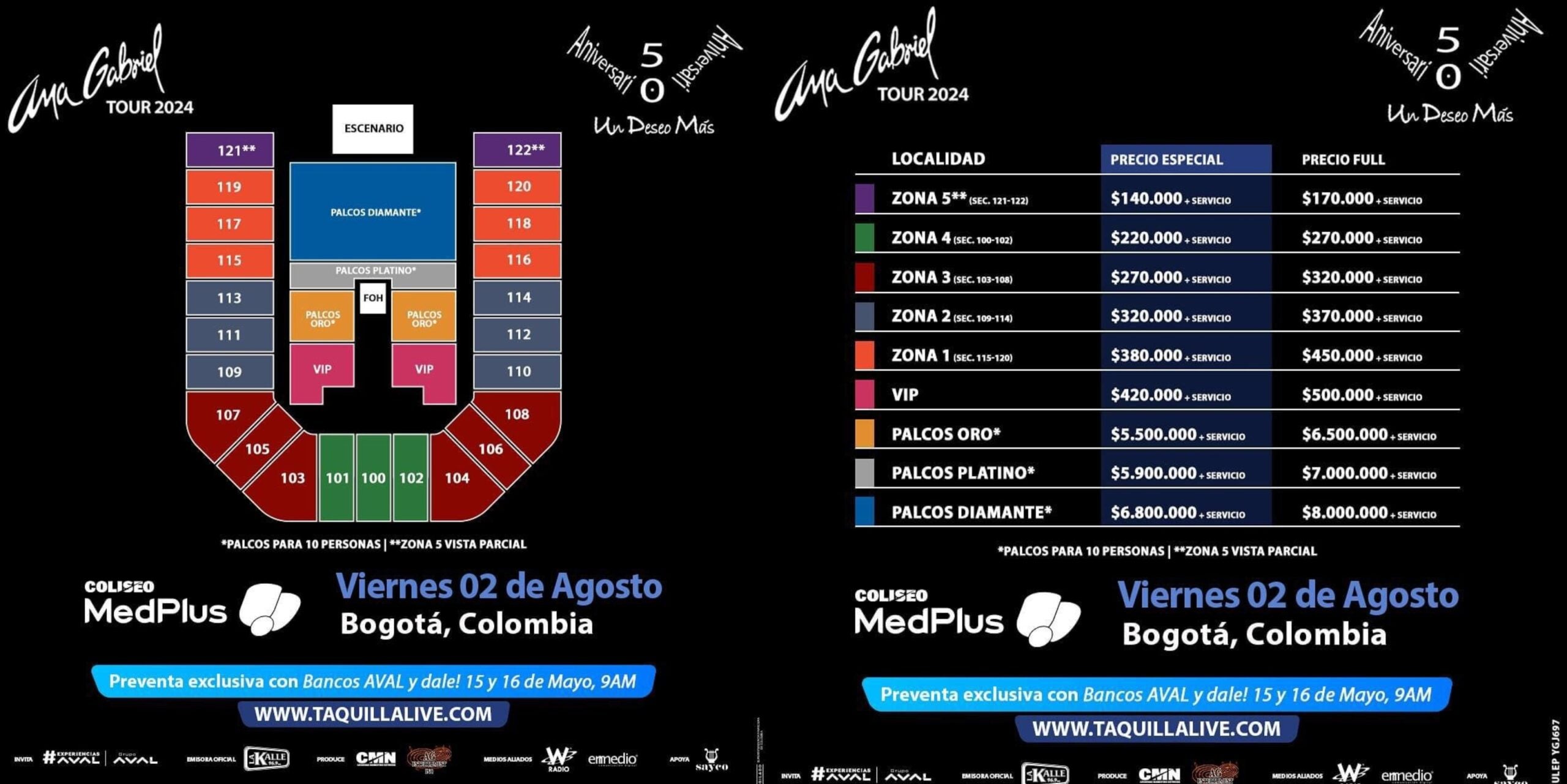 Ana Gabriel concierto Bogotá