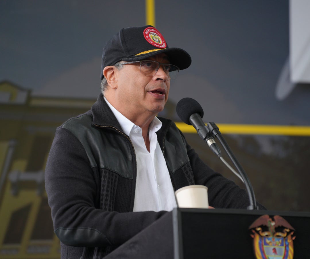 Presidente Gustavo Petro durante un evento en Manizales