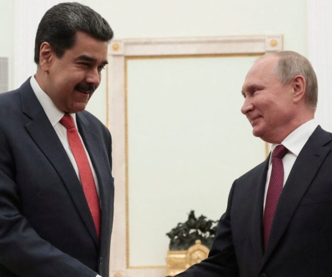 Nicolás Maduro, presidente de Venezuela y Vladimir Putin, presidente de Rusia