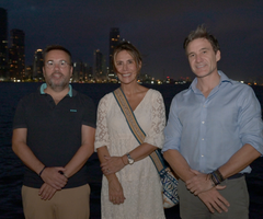 Rui Marques, CEO GoContact; Ana Karina Quessep, presidente ejecutiva BPrO; y Mariano Castaños, CEO de Conecta América. Rui Marques, CEO GoContact; Ana Karina Quessep, presidente ejecutiva BPrO; y Mariano Castaños, CEO de Conecta América.