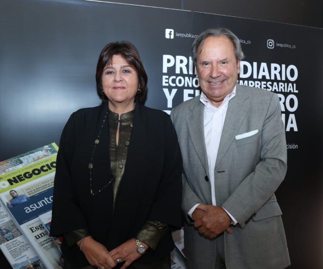 María Lorena Gutiérrez, presidente de Grupo Aval, y Miguel Gutiérrez, vicepresidente de la Organización Ardila Lülle.