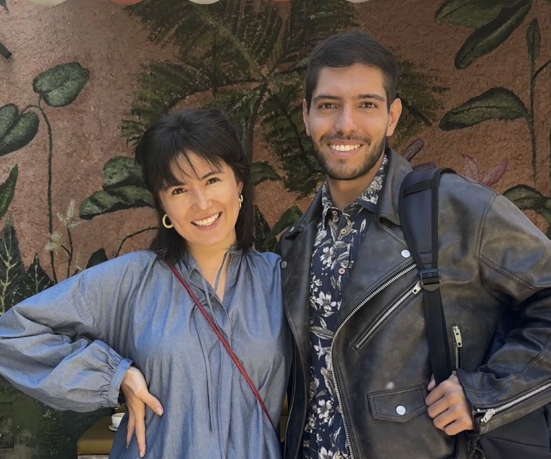 La deportista, Daniela Bejarano, y el periodista, Oscar Mena.