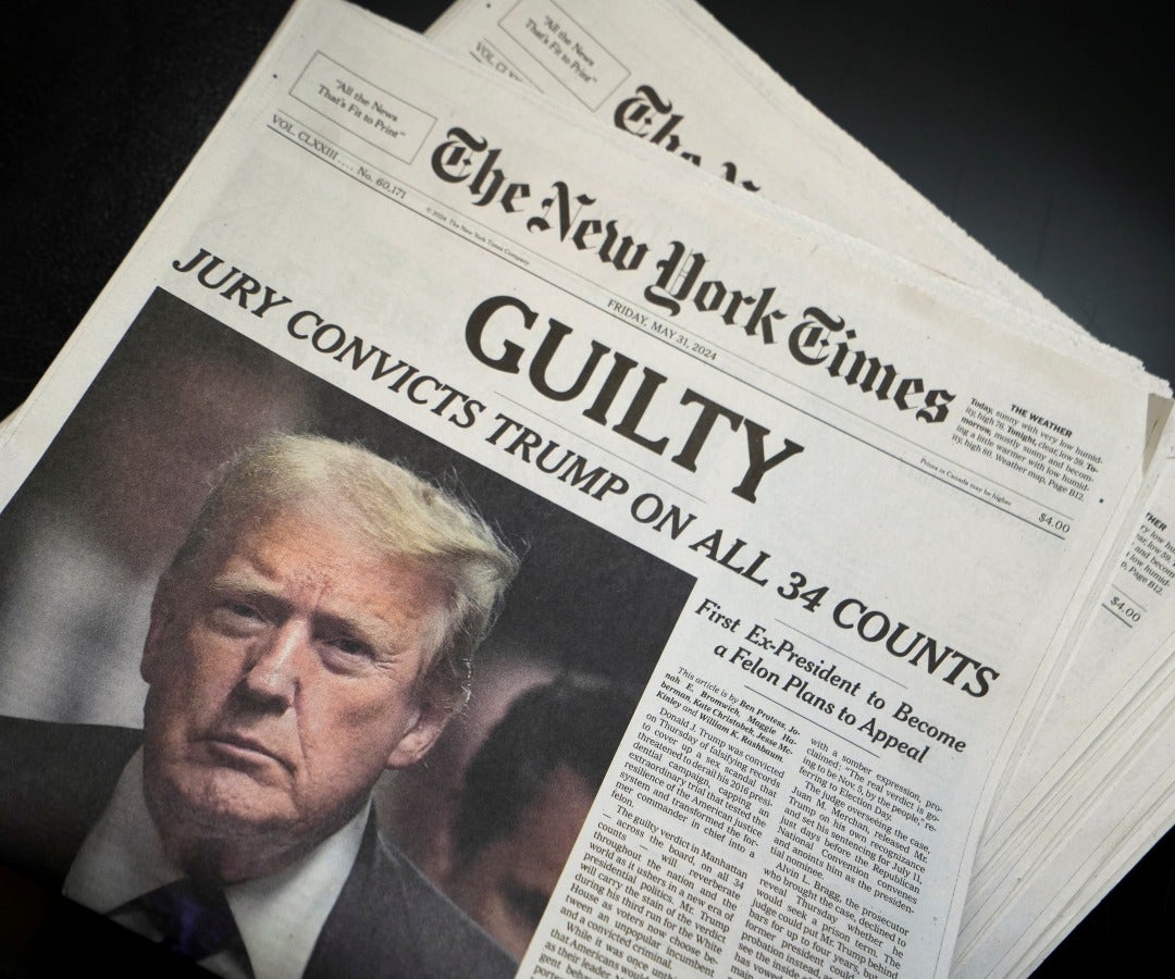 The New York Times un día después del veredicto de Trump