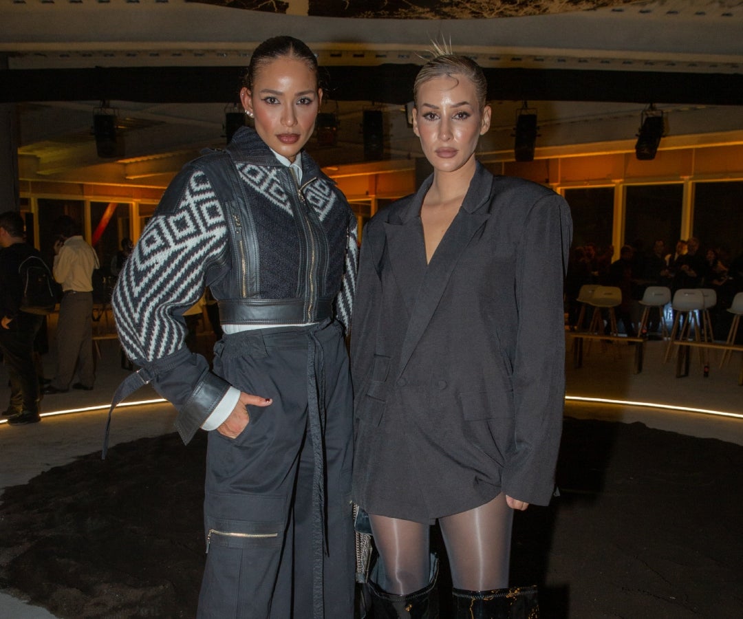 Andrea Tovar, modelo, empresaria y exseñorita Colombia; y Celin Giraldo, asesora y periodista de Moda.