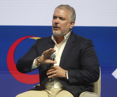 El expresidente Iván Duque durante la Convención Bancaria El expresidente Iván Duque.