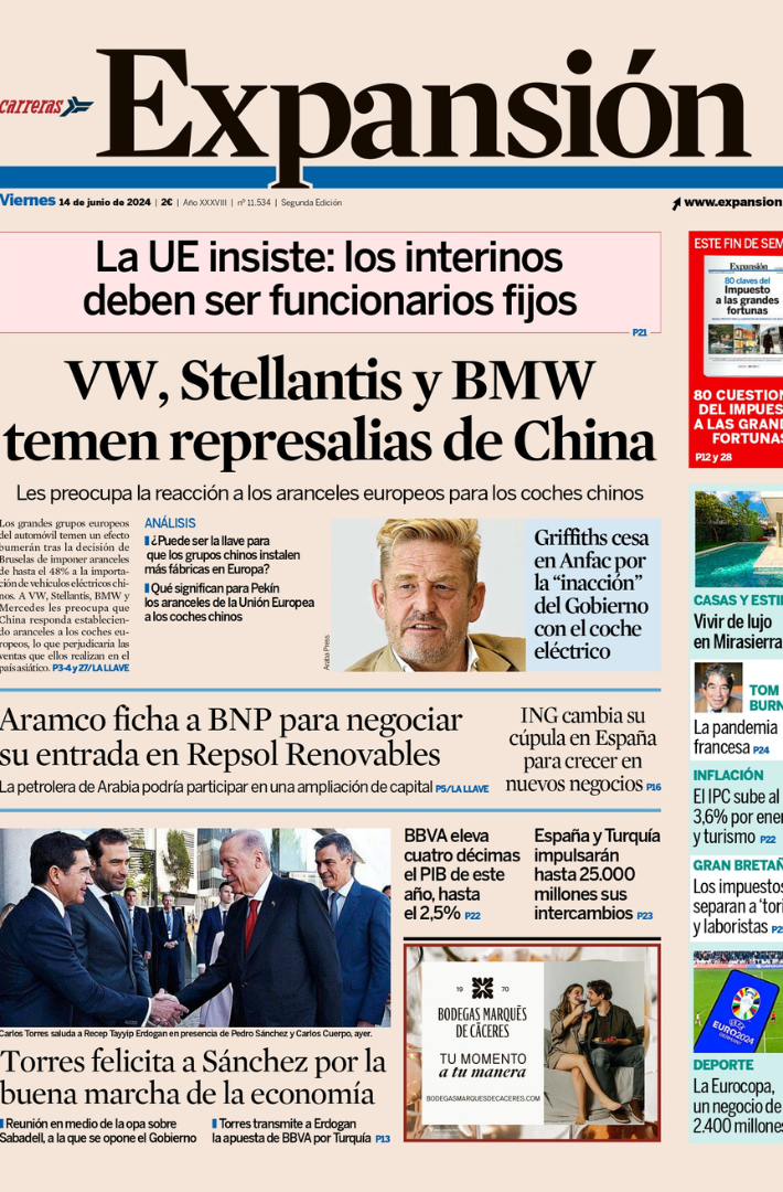 Portada Expansión 14 de junio