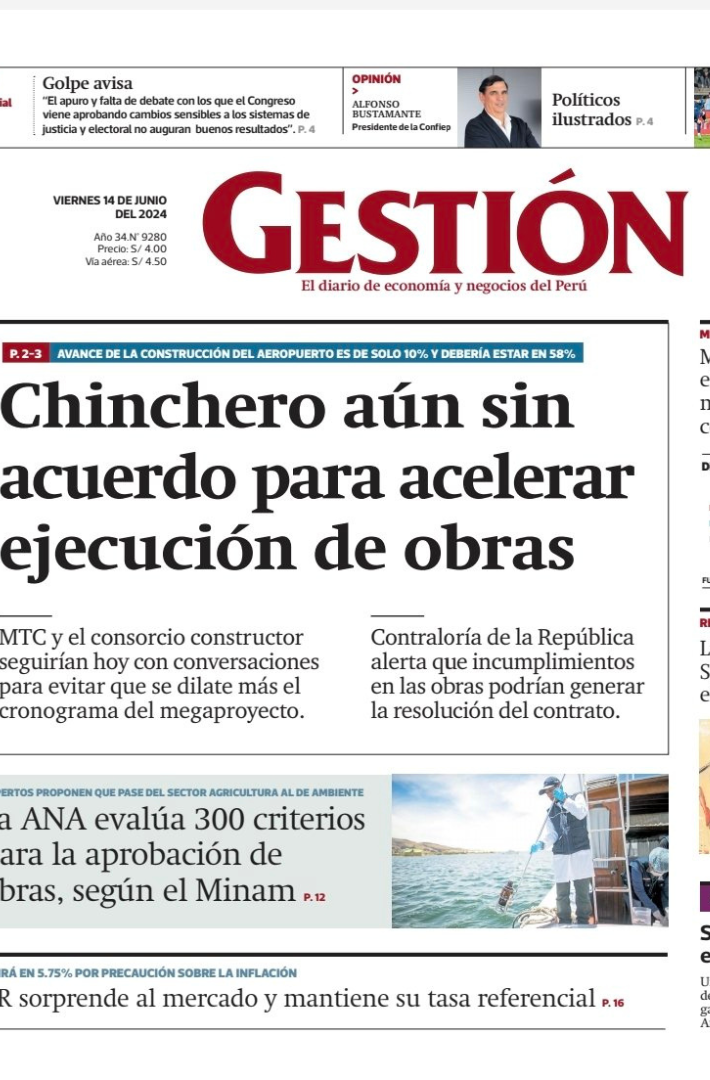 Portada Gestión 14 de junio