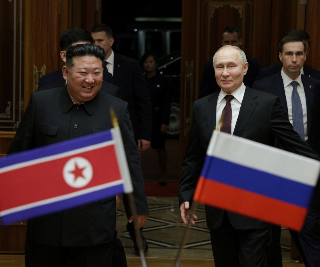 Putin y Kim Jong Un en Corea del Norte