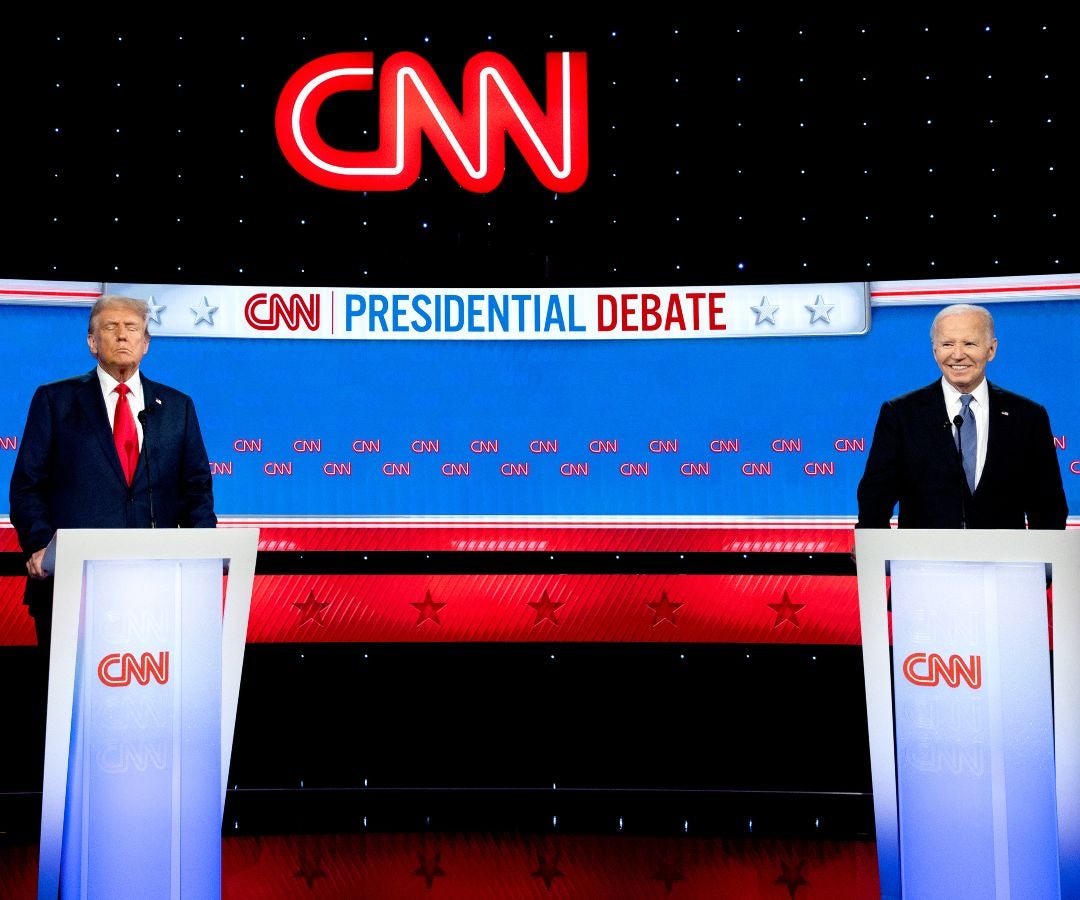 Joe Biden y Donald Trump en debate