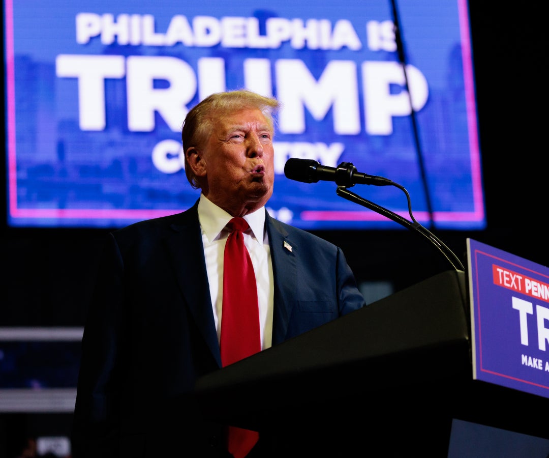 Donald Trump en campaña en Pensilvania