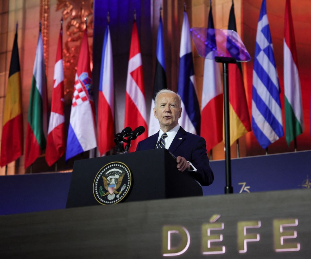 Joe Biden en la conmemoración del aniversario 75 de la Otan
